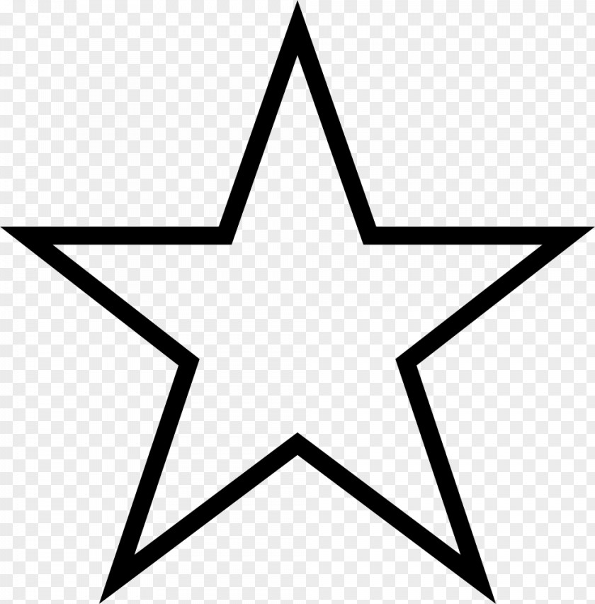Star Black And White Clip Art PNG
