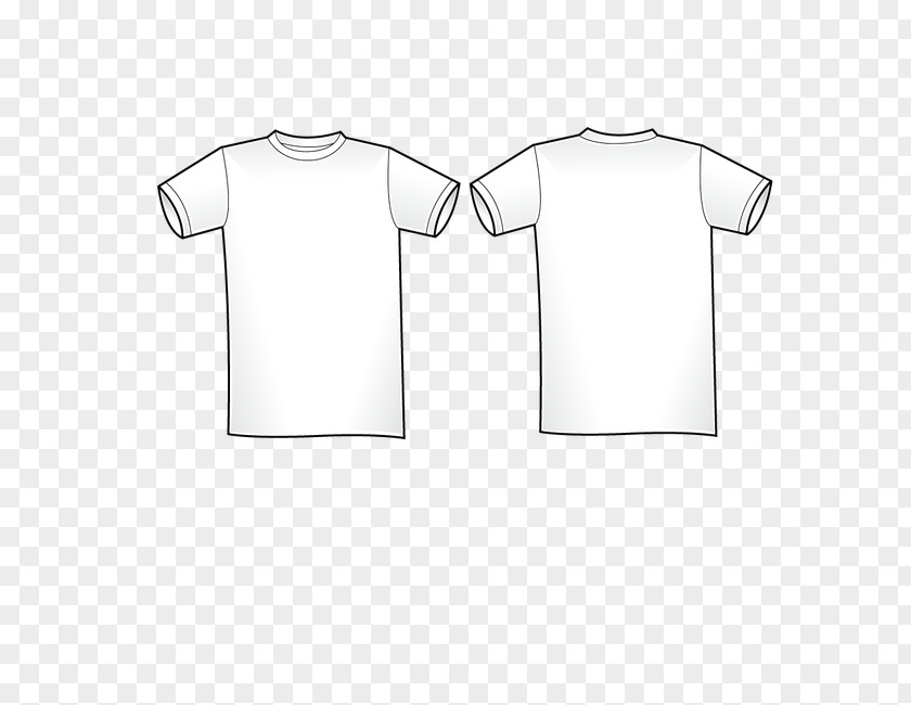 White T-shirt Shoulder Collar Sleeve PNG