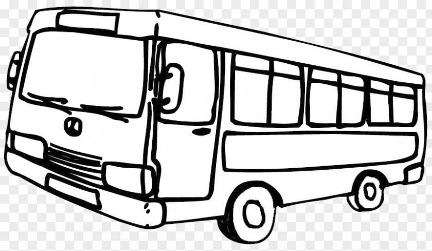 Bus Drawing Coloring Book Line Art Monica PNG