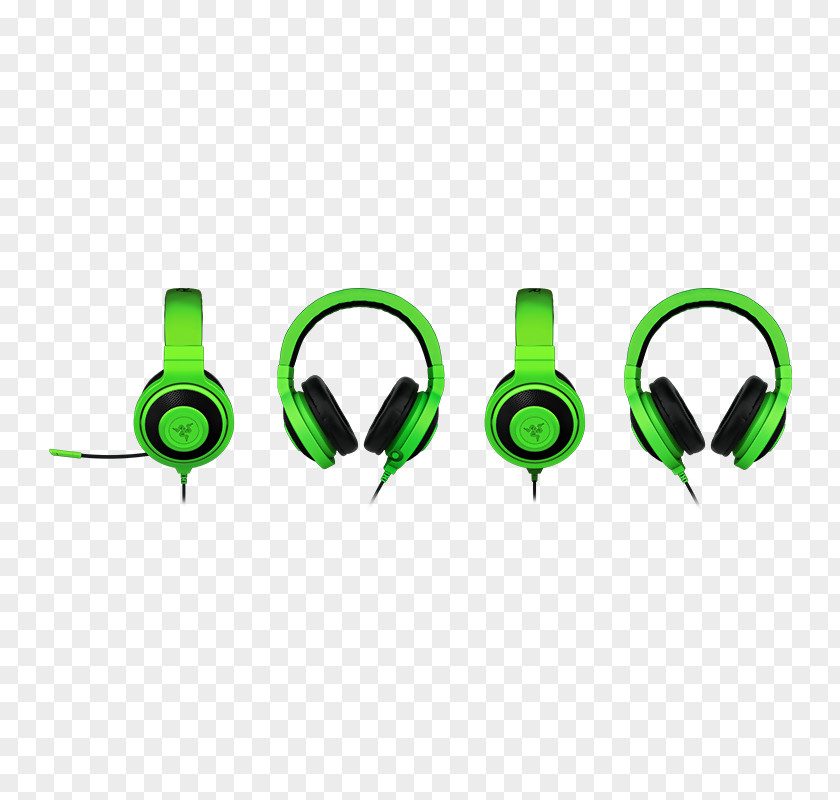 Gaming Headset Green Razer Kraken Pro V2 Microphone Headphones 2015 PNG