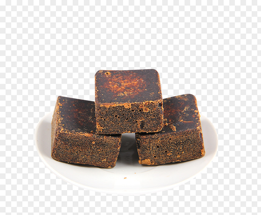 Traditional Handmade Black Sugar Blocks Ginger Tea Chocolate Brownie Brown Deuk Tong PNG