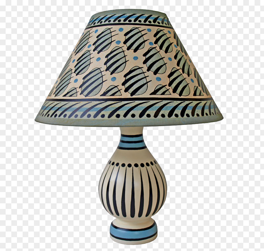 Hand-painted Posters Lamp Shades Lighting Blue Electric Light PNG