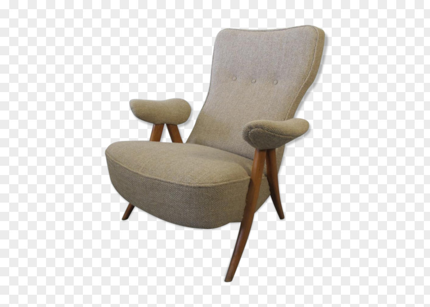 Mid Century Club Chair Comfort Armrest PNG