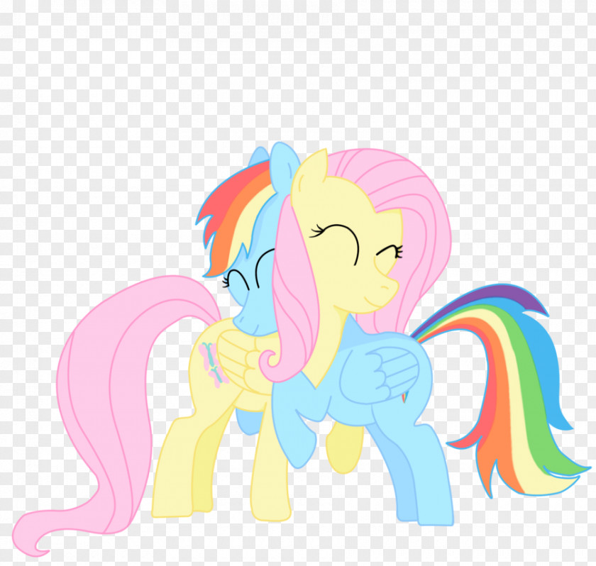 Fluttershy And Rainbow Dash Kiss Pony Horse Cutie Mark Crusaders PNG