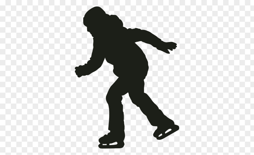 Silhouette Ice Skating Figure Roller PNG