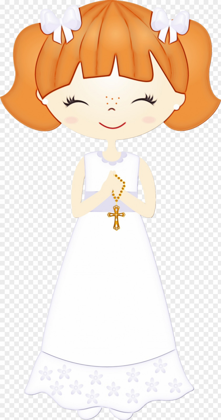 White Cartoon Angel Style PNG