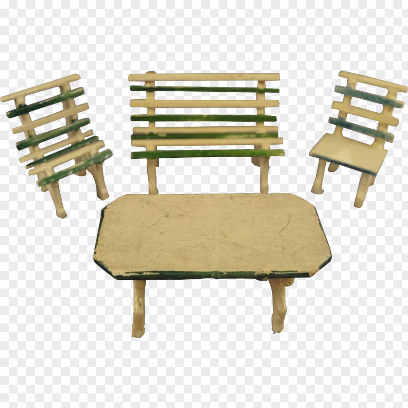 Bench Table Garden Furniture Chair Wood PNG