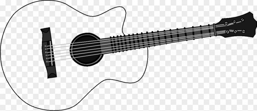 Guitar Outline Acoustic-electric Acoustic Clip Art PNG