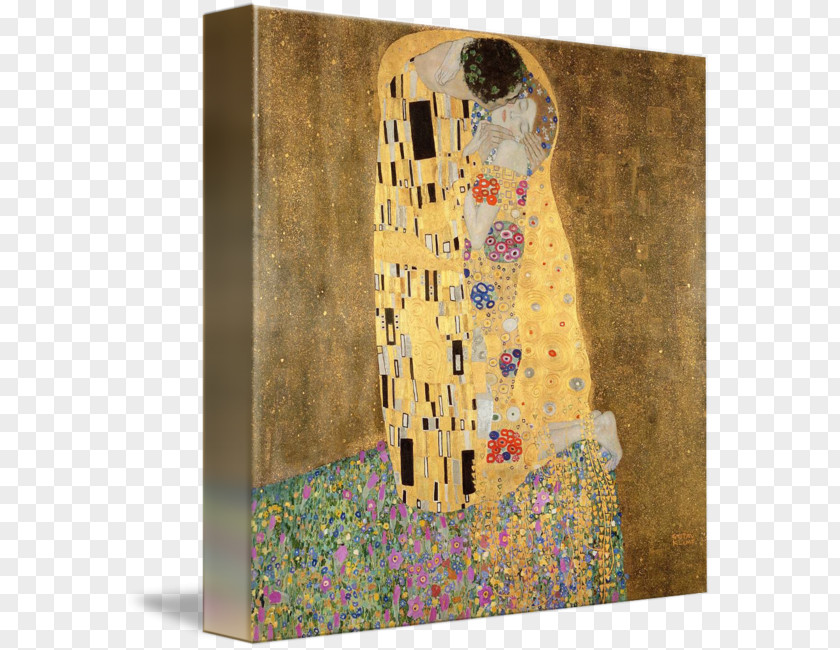 Painting The Kiss Canvas Print Art PNG