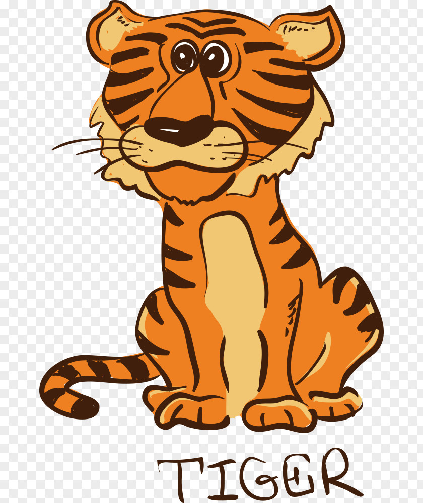 Vector Zodiac Tiger Chinese Clip Art PNG