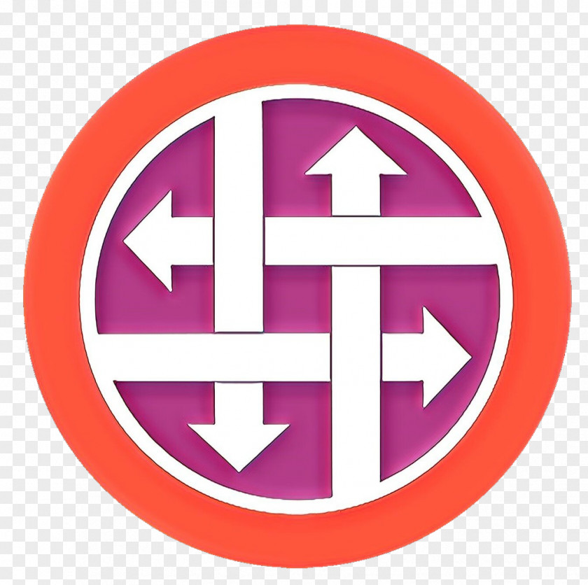 Magenta Symbol Circle Design PNG
