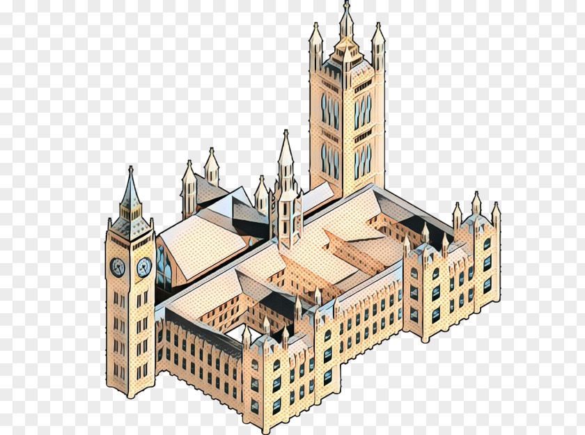 Synagogue Clock Tower City Cartoon PNG