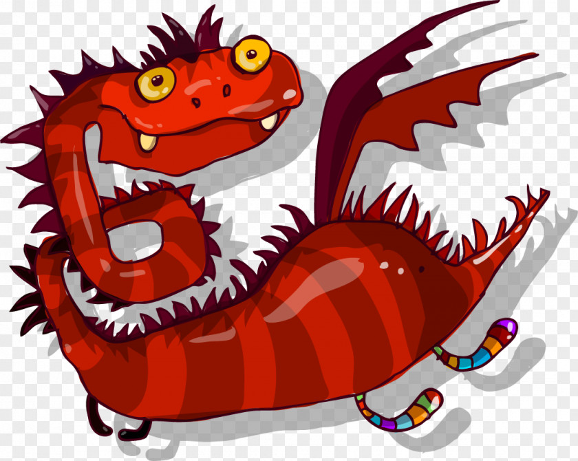 Vector Painted Red Dragon Malayalam Calendar Adobe Illustrator PNG