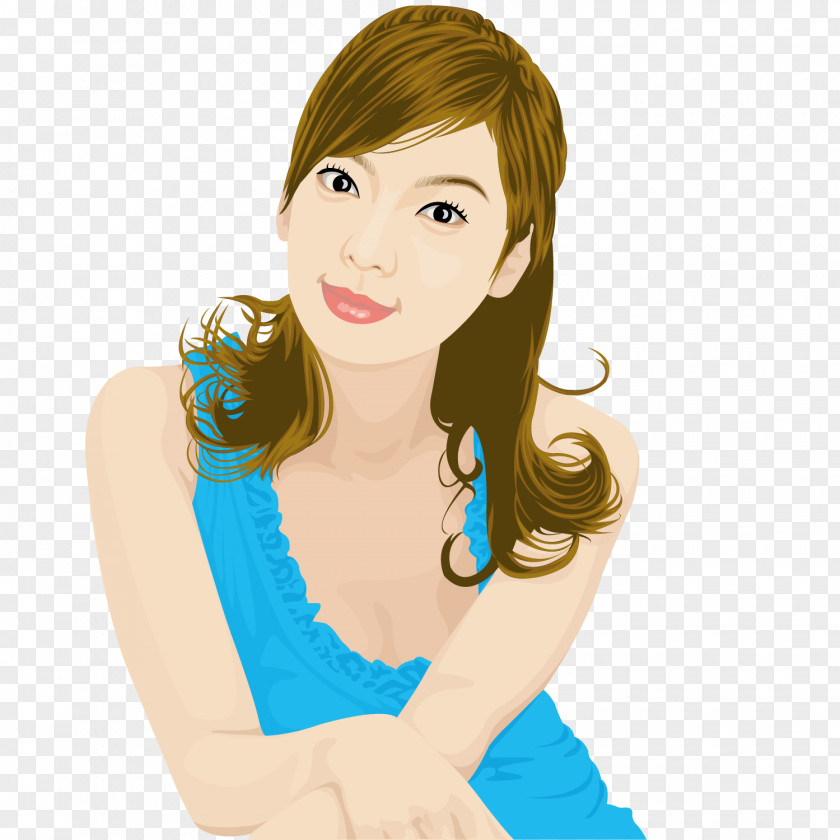 Blue Woman Download Adobe Illustrator PNG