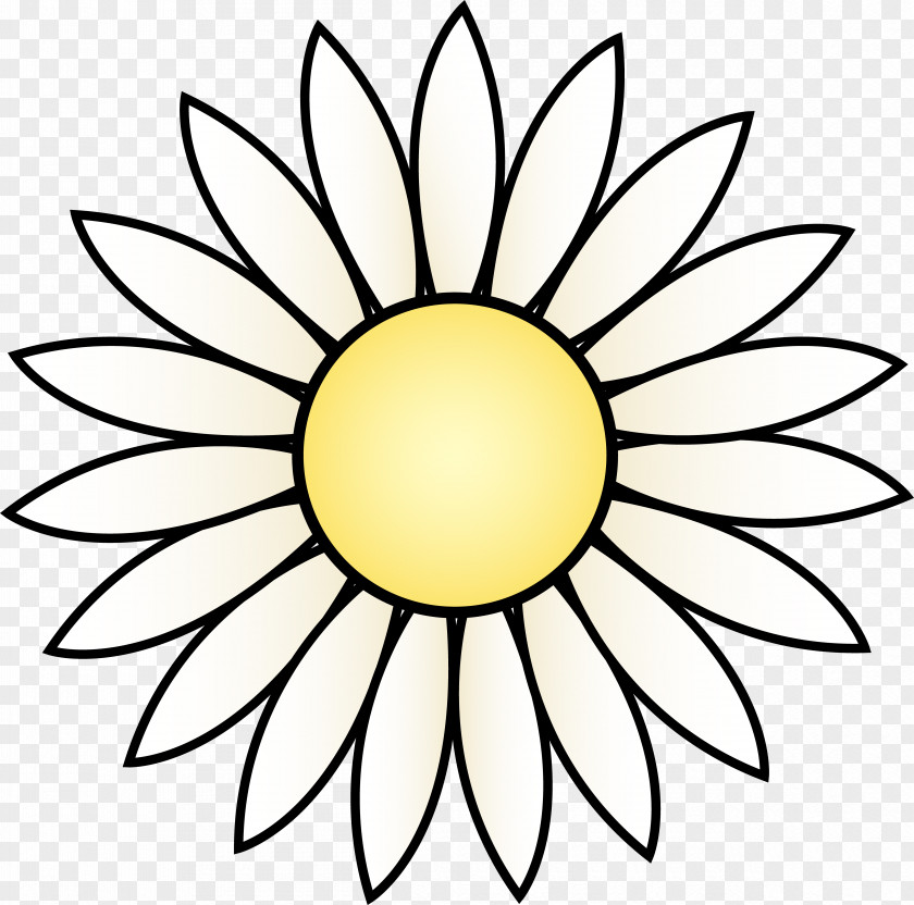 Daisy Template Black And White Line Art Free Content Clip PNG