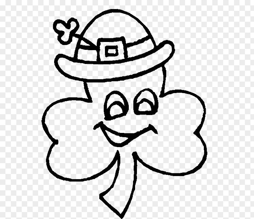 Leprechaun Hat Four-leaf Clover Coloring Book Luck Shamrock PNG