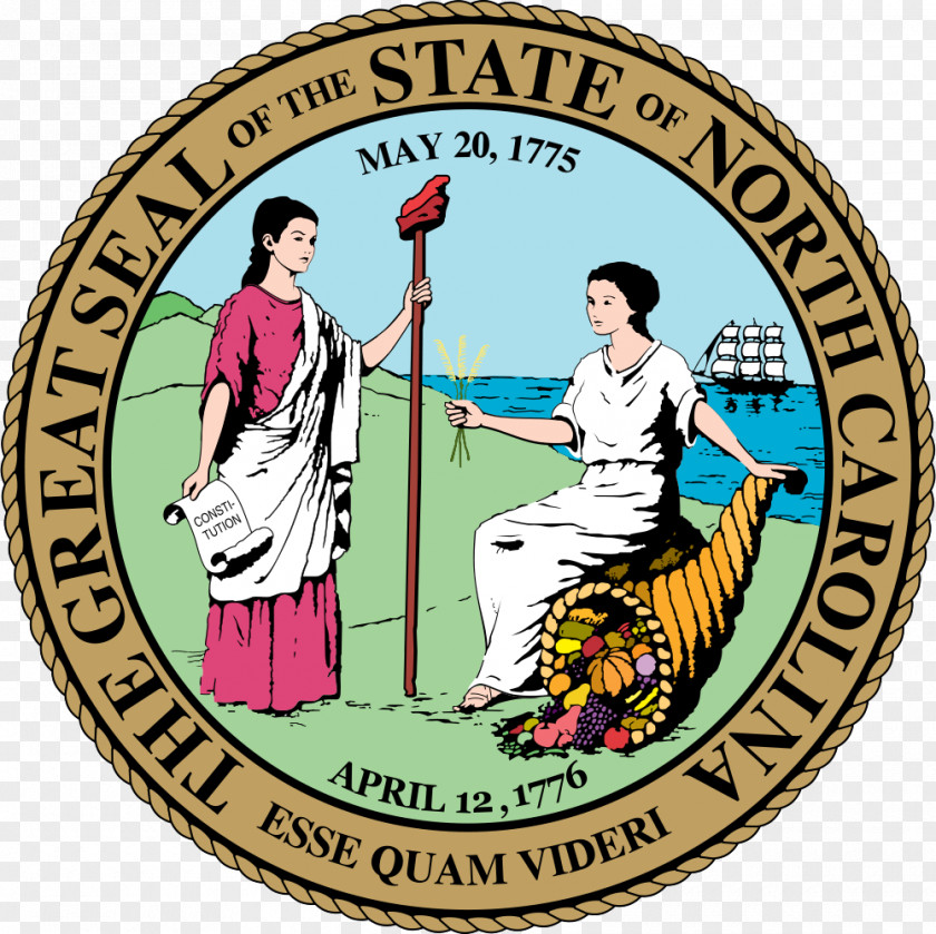 Nc Cliparts Seal Of North Carolina U.S. State Symbol Flag PNG