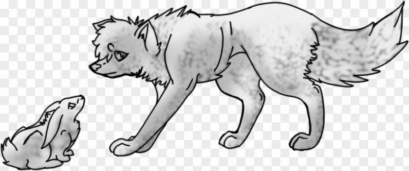 Rabitt And Wolf Cat Lion Mammal Canidae Sketch PNG