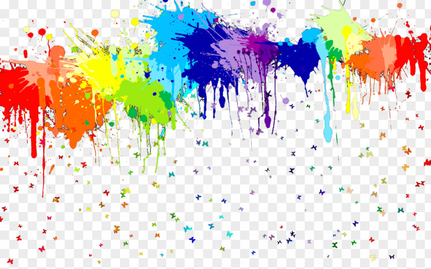 Rainbow Splat Cliparts Painting Desktop Wallpaper Clip Art PNG