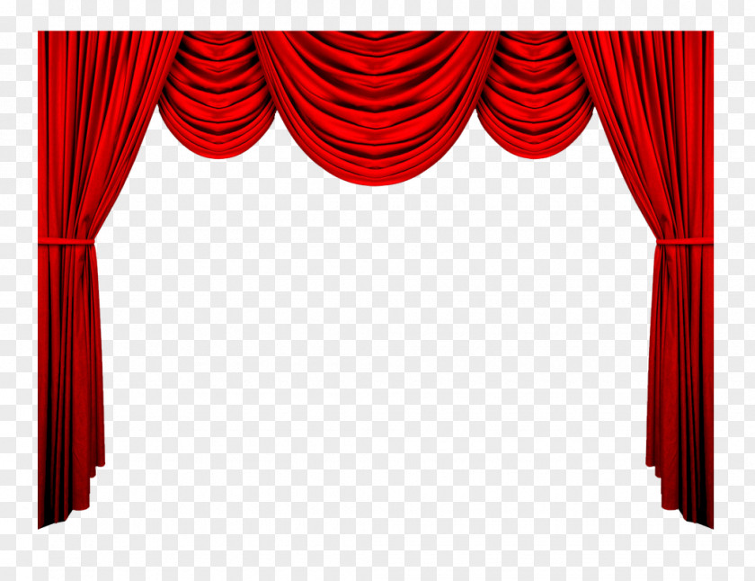 Red Curtains Theater Drapes And Stage Theatre Pattern PNG