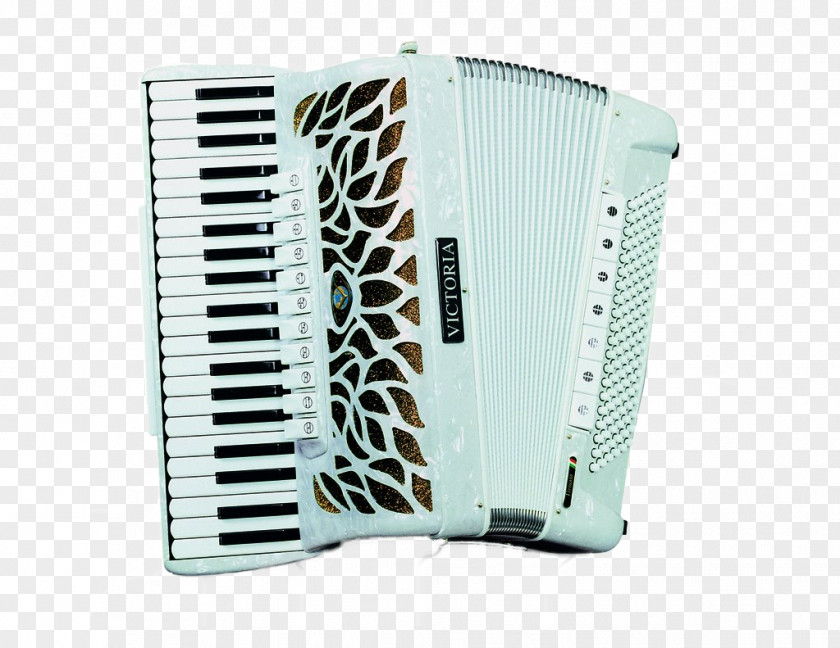 White Accordion Trikiti Keyboard Garmon Musical Instrument PNG