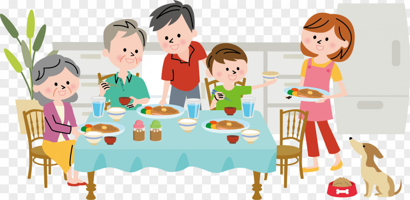 Family Dinner Clip Art PNG