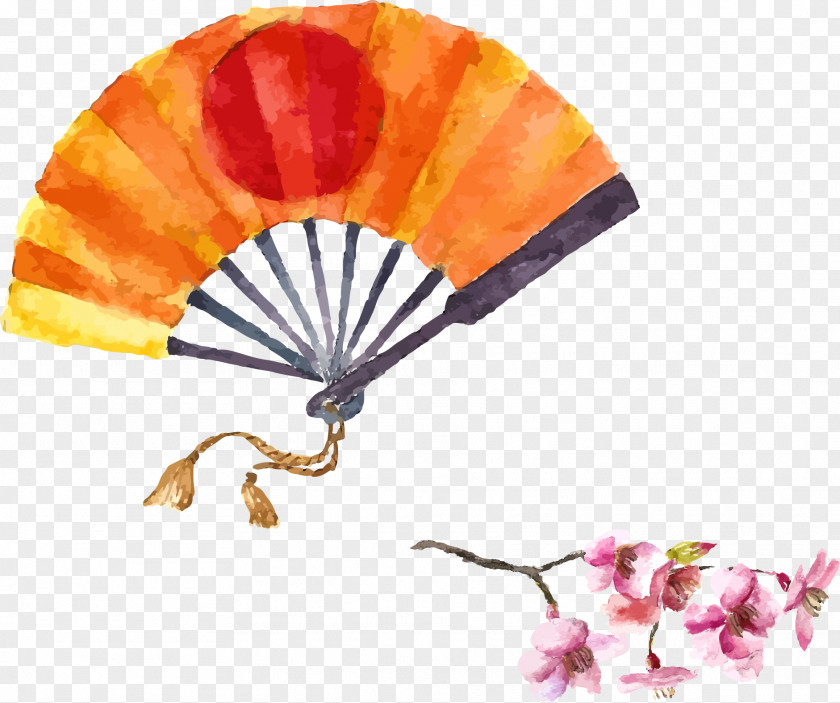 Japanese Wind Vector Illustration Art Watercolor Painting PNG