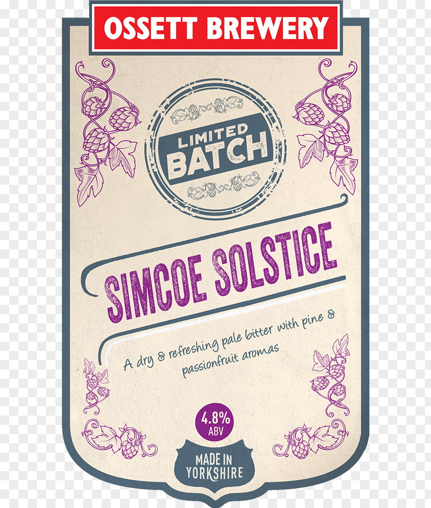 Seasonal Beer Ossett Brand Solstice Font PNG