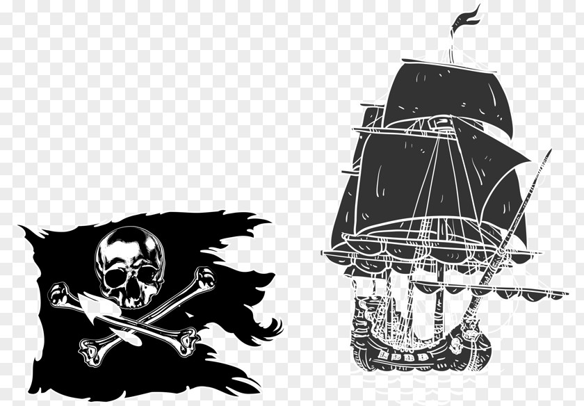 Black Pirate Jolly Roger Skull And Crossbones Royalty-free Illustration PNG
