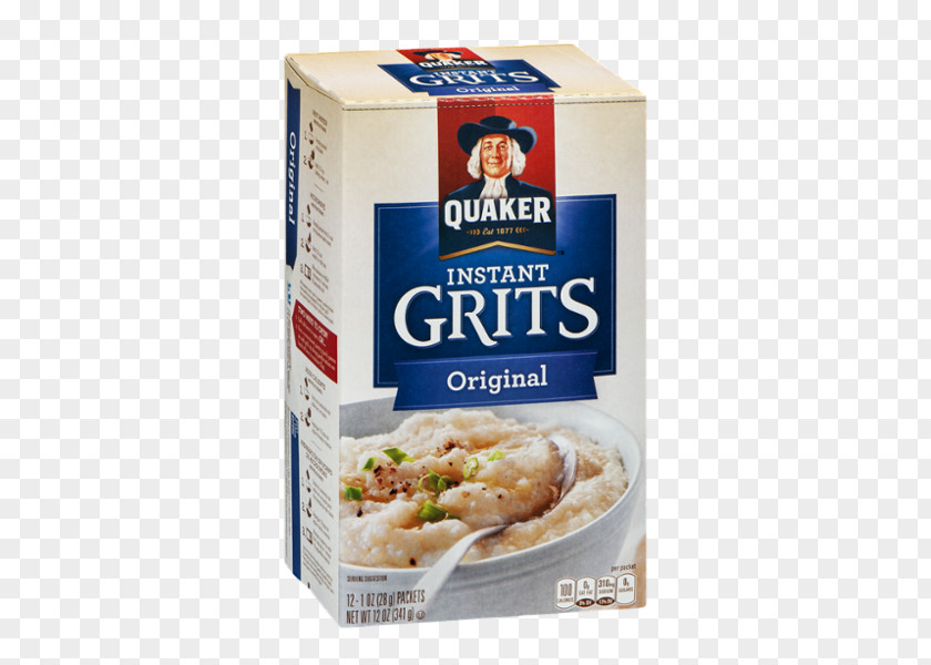 Breakfast Quaker Instant Grits Butter Flavor Oatmeal Cereal PNG