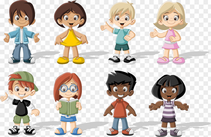 Cute Kids Collection Cartoon Child Illustration PNG