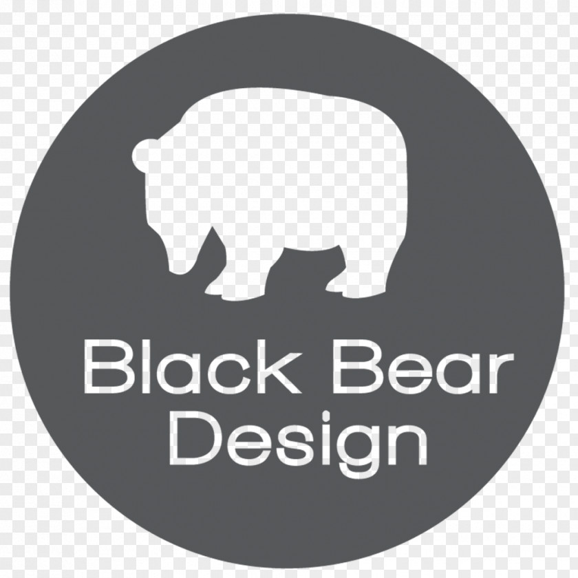 Design Logo Digital Marketing Graphic Black Bear PNG