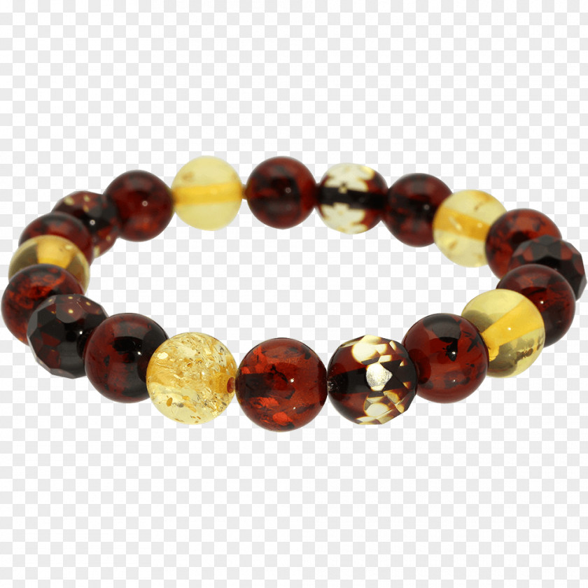 Gold Baltic Amber Charm Bracelet PNG