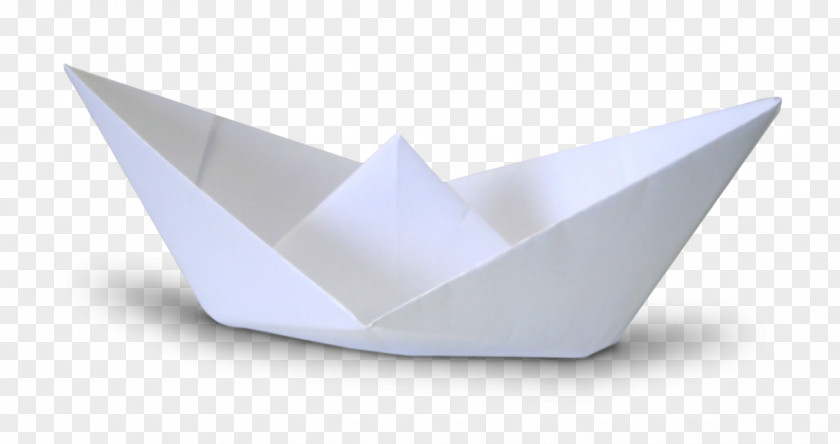 White Paper Boat Purple Angle Origami PNG