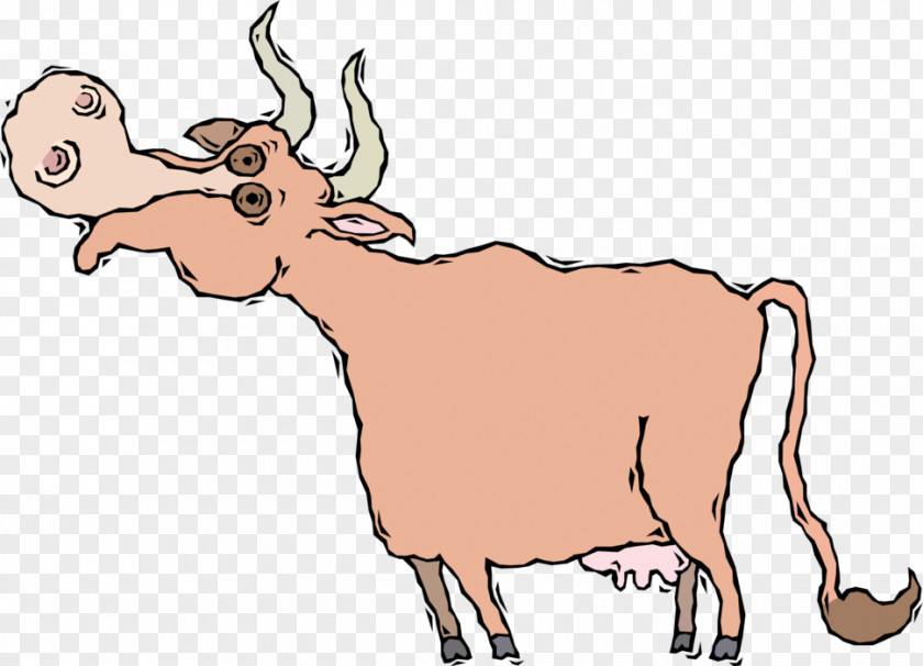 Cow Cartoon Dairy Clip Art Cattle Horn Free Content Ox PNG