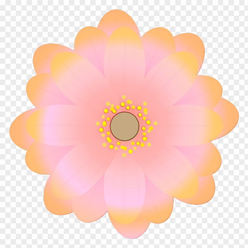 Daisy Family Sticker Pink Petal Gerbera Flower Yellow PNG