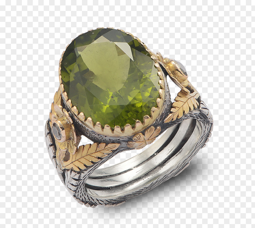 Ring Peridot Gemstone Topaz Gold PNG