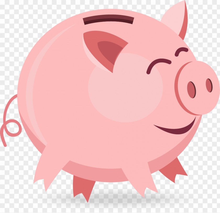 Pink Pig Piggy Bank Money PNG