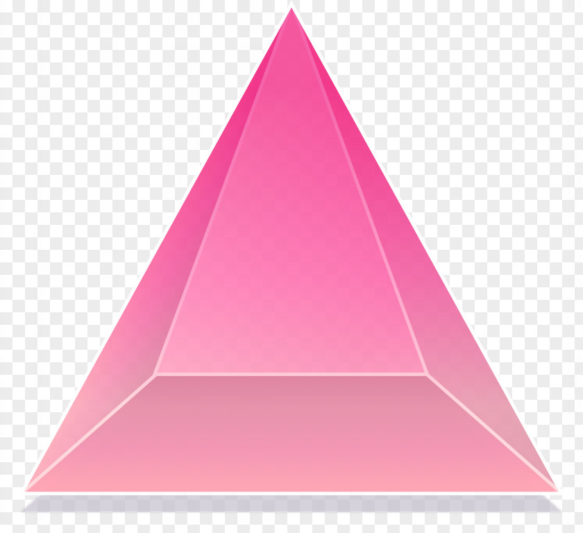 Pink Three-dimensional Triangle PNG