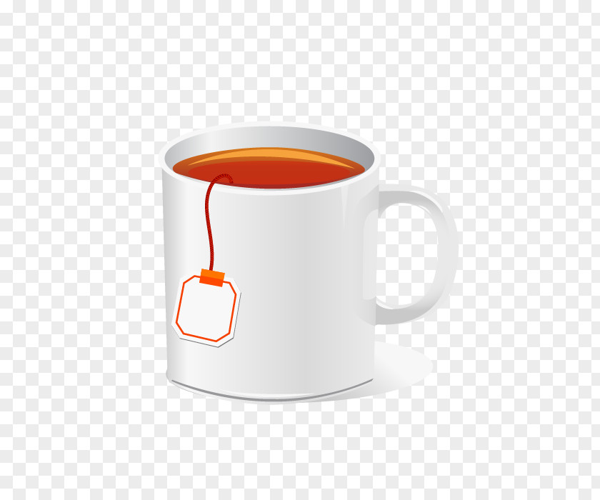 Vector Red Cup Coffee Teacup Paper PNG