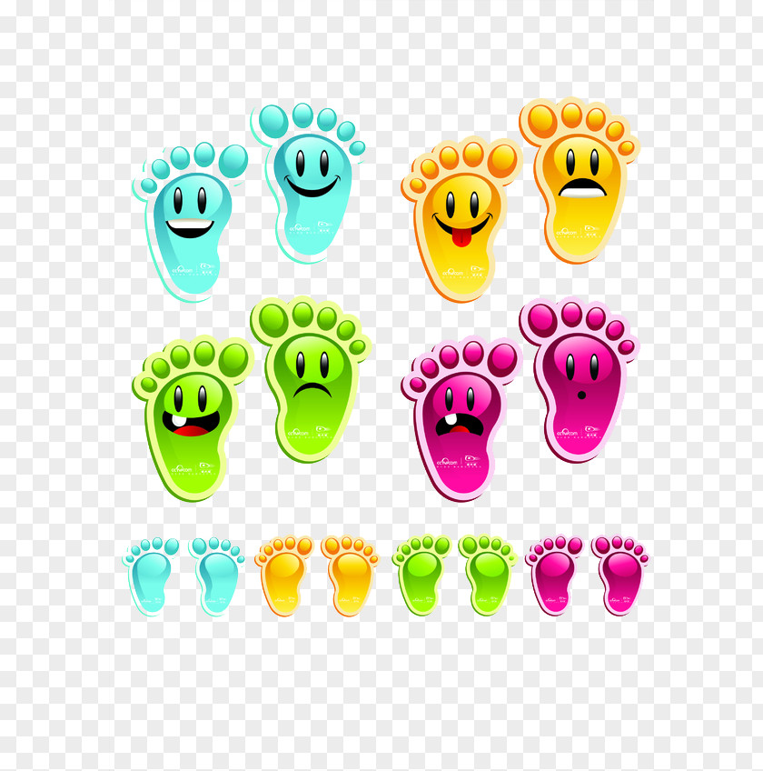 Cute Little Footprints Foot Smiley Royalty-free Clip Art PNG