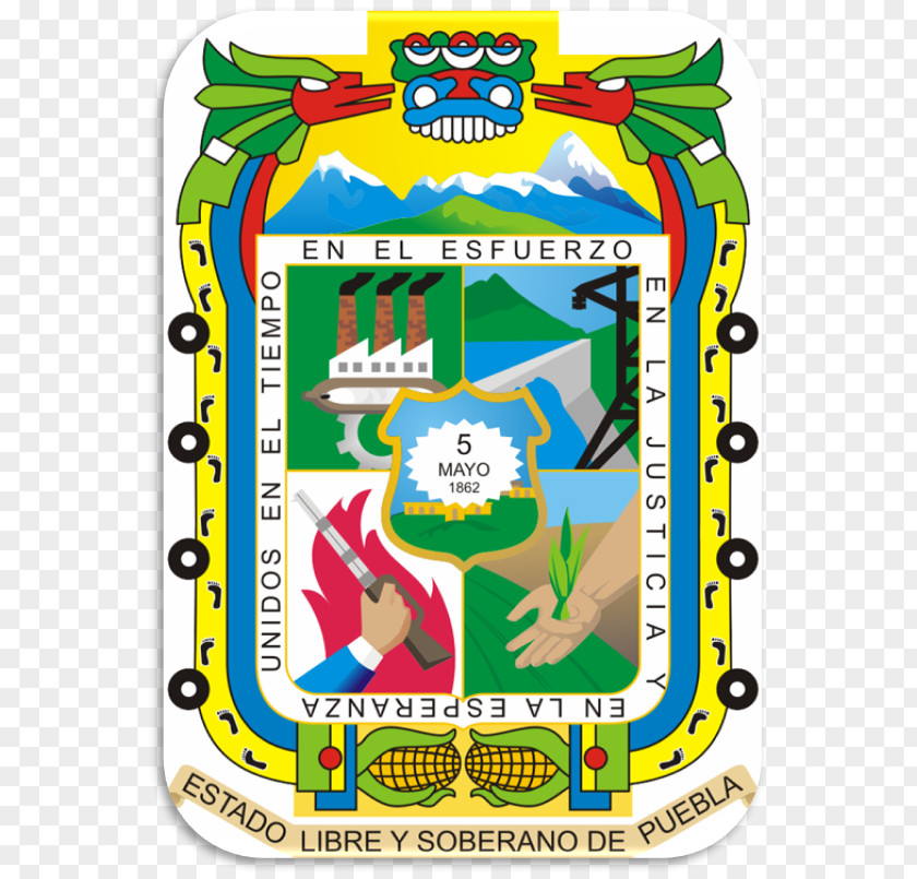 Lion Dance Escudo De Puebla Mexico State Flag Of PNG