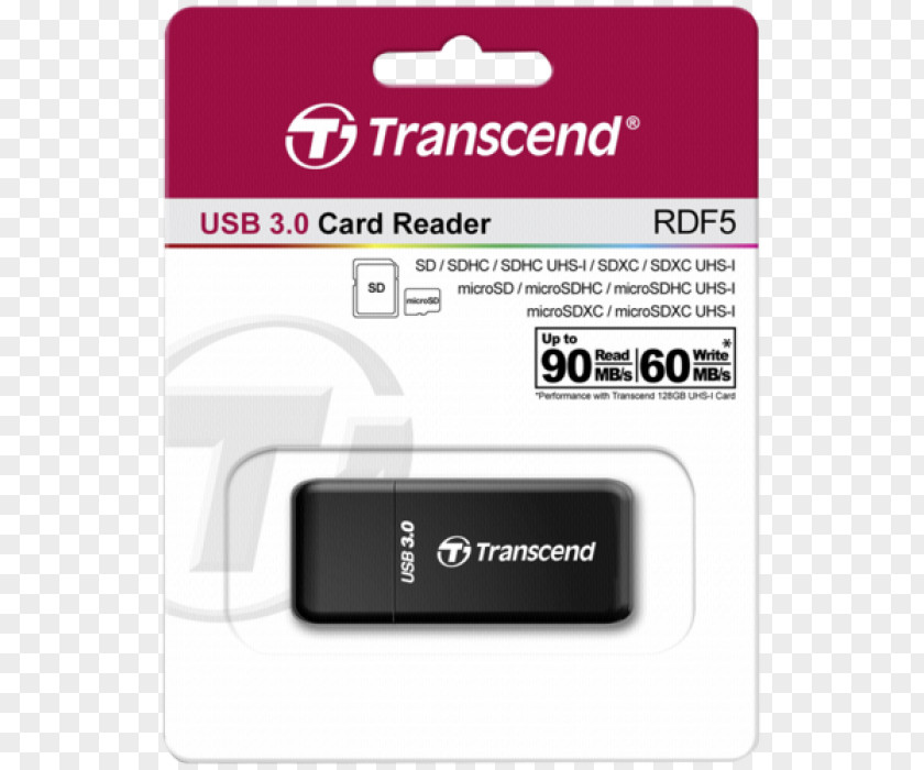 Memory Card Reader External USB 3.0 Transcend Information Readers Secure Digital PNG