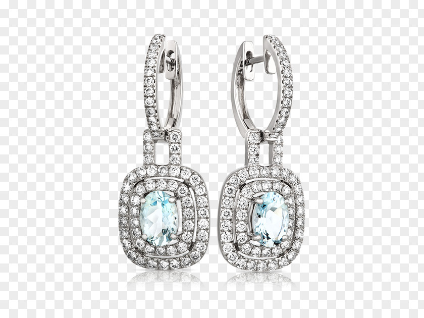 Aquamarine Drop Earrings Earring Body Jewellery Silver Bling-bling PNG