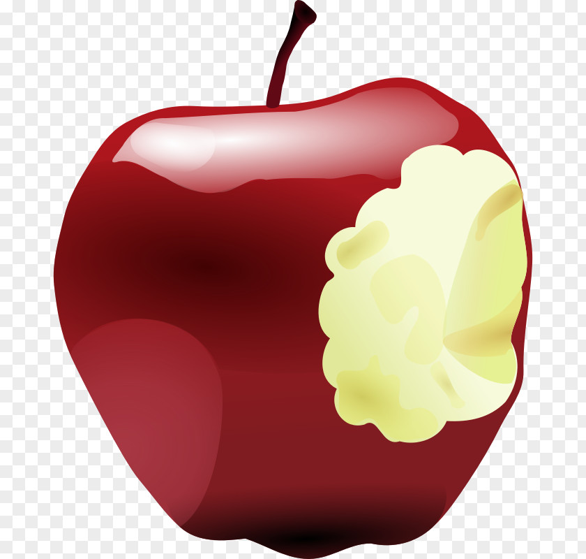 Bitten Apple Pencil Clip Art PNG