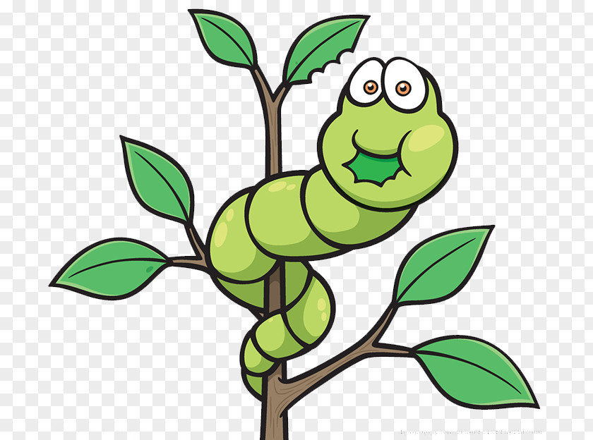Cartoon Green Caterpillar Worm Royalty-free Illustration PNG