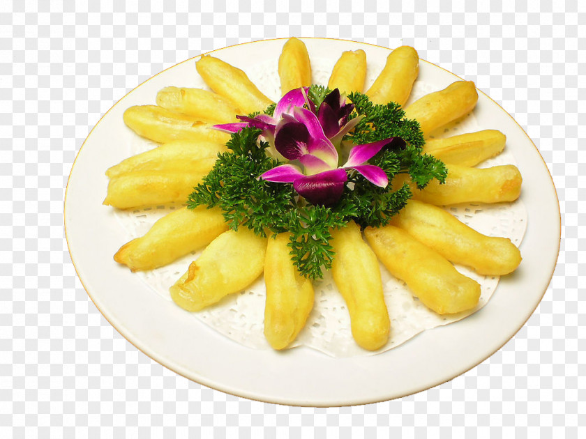 Crispy Aloe Dim Sum Black Sesame Rice Cake French Fries Wine Food PNG