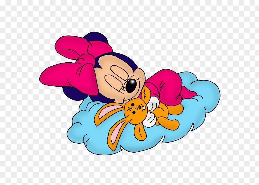 Sleeping Baby Minnie Mouse Mickey Donald Duck Cartoon Clip Art PNG