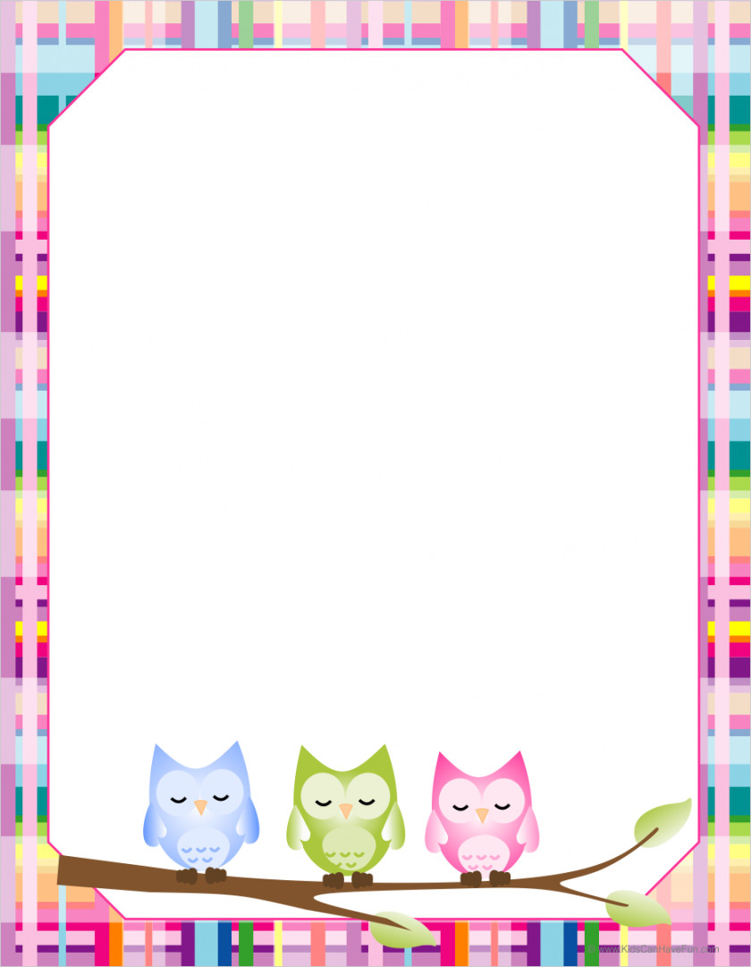 Free Printable Border Designs For Paper Owl Online Writing Lab Clip Art PNG