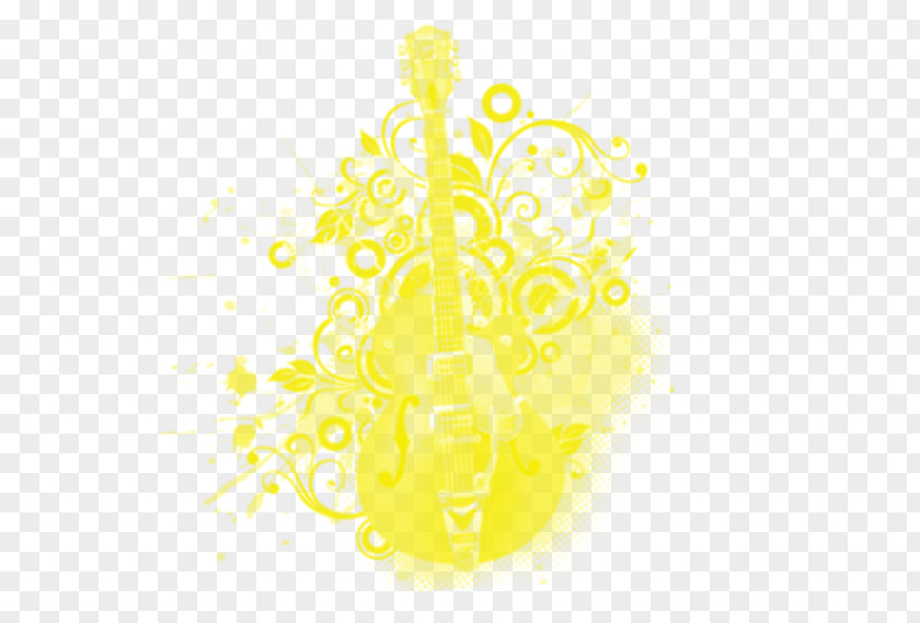 Guitar Elements Graphic Design Text Yellow Illustration PNG